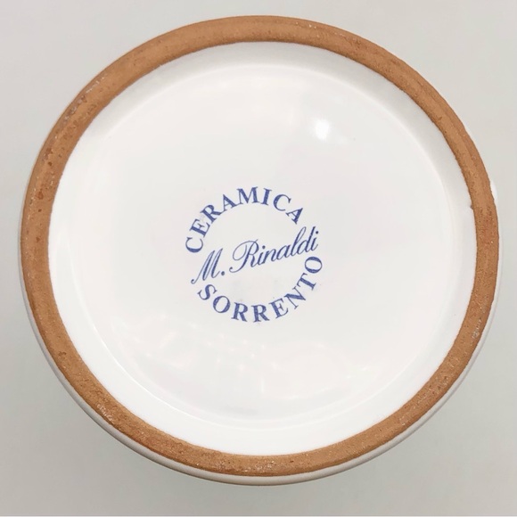 New Italian Pottery Carafe Vase Teal Limoncello Vino Jug Rinaldi Sorrento Italy - Picture 9 of 10